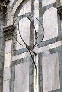 Equinoctial armilla built by Egnazio Danti, on the facade of the Basilica of Santa Maria Novella, Florence.