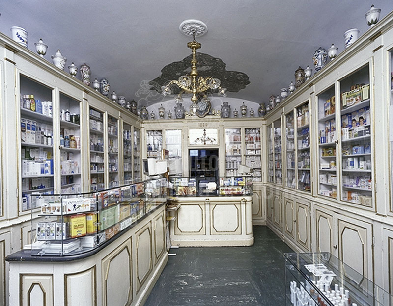 Interior of the "del Cervo" Pharmacy, Arezzo.