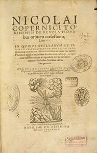 Frontispiece of the second edition of Copernicus' De revolutionibus orbium coelestium, printed in Basel in 1566 by Sebastian Henricpetri.