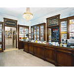 Interior of the Pharmacy Franchi, Florence.