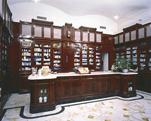 Interior of the Pharmacy Santa Maria, Carrara.