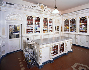 Interior of the Central Pharmacy, Arezzo.