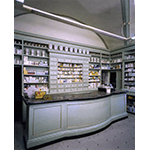 Interior of the Pharmacy Baldi Marini, Lucca.