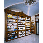Interior of the Pharmacy Granatiero, Castagneto Carducci.