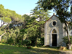 Family chapel of Giorgio Roster in the Botanical Garden of 'Ottonella, Portoferraio.