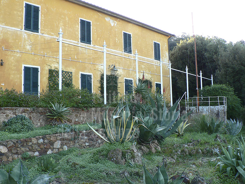 Villa and Botanical Garden of Ottonella with agaves, aloes and other exotic plants, Portoferraio.