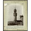 Stampa fotografica eseguita da Giorgio Roster raffigurante la Torre di Palazzo Vecchio, Firenze, aprile 1892, Fondo Roster, Istituto e Museo di Storia della Scienza, Firenze.