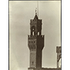Stampa fotografica eseguita da Giorgio Roster raffigurante il campanile di Palazzo Vecchio, Firenze, c. 1892, Fondo Roster, Istituto e Museo di Storia della Scienza, Firenze.