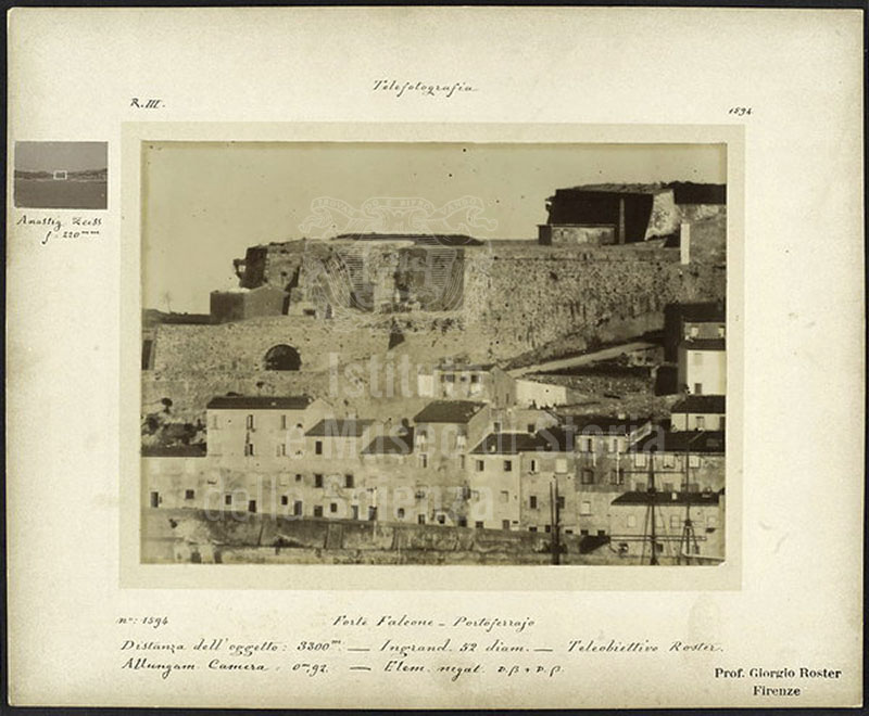 Telephotograph by Giorgio Roster depicting Forte Falcone, Portoferraio, Elba Island, 1894 ca., Roster Fund, Institute and Museum of the History of Science, Florence.