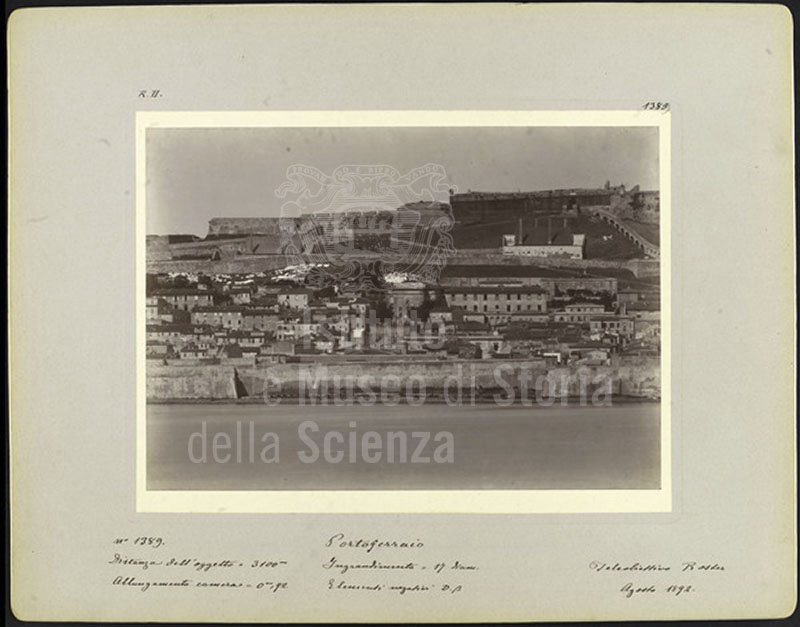 Telephotograph by Giorgio Roster depicting a view of Portoferraio, Elba Island, August 1892, Roster Fund, Institute and Museum of the History of Science, Florence.