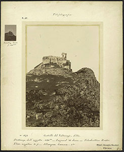 Telephotograph by Giorgio Roster depicting the Volterraio Castle, Elba Island, 1892 ca., Roster Fund, Institute and Museum of the History of Science, Florence.