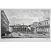 Incisione raffigurante Piazza Santissima Annunziata a Firenze, F. Fontani, "Viaggio pittorico della Toscana", Firenze, per V. Batelli, 1827 (3 ed.).