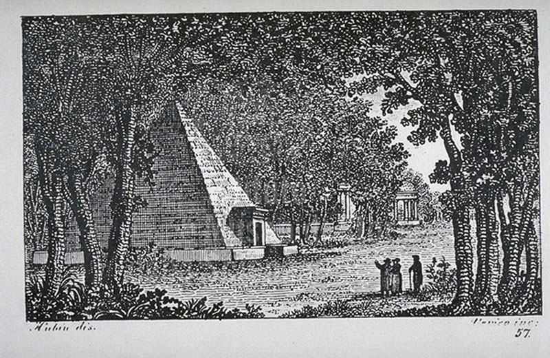 Engraving depicting the "Cascine Ice House", F. Fontani, "Viaggio pittorico della Toscana", Firenze, per V. Batelli, 1827 (3 ed.).