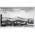 Incisione raffigurante una veduta della Val di Chiana, F. Fontani, "Viaggio pittorico della Toscana", Firenze, per V. Batelli, 1827 (3 ed.).