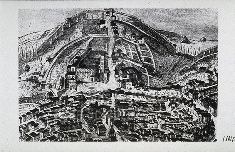 Il Giardino dei Semplici presso lo Spedale di Santa Maria della Scala in una incisione del sec. XVII