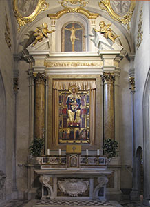 Altare con Madonna in trono e Bambino, Chiesa di Santa Maria Maggiore, Firenze.