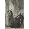 Galileo Galilei before Fra' Paolo Sarpi. Etching by Carlo Raimondi, 1838 (from Fiori d'arti e di lettere italiane per l'anno 1839, Milano, Bravetta, 1839).