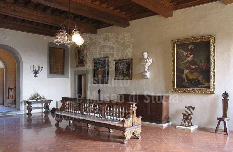 Sala di ingresso. Villa Medicea di Cerreto Guidi e Museo Storico della Caccia e del Territorio.