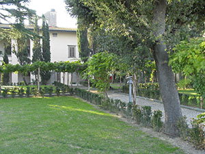 Scorcio del giardino all'italiana. Villa Medicea di Cerreto Guidi e Museo Storico della Caccia e del Territorio.