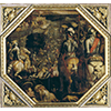 Painting by Giorgio Vasari and Giovanni Stradano.representing the "Battle of Marciano in Val di Chiana", Palazzo Vecchio, Salone dei Cinquecento, Florence..