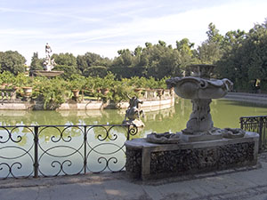 The pool with the island, Boboli Gardens, Florence.