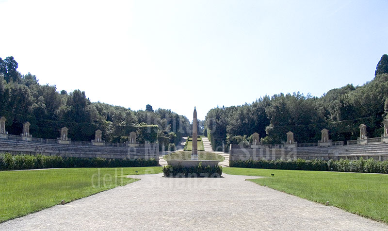 L'anfiteatro verde del Giardino di Boboli a Firenze.