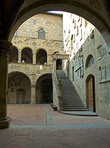 View of the inner courtyard of the Museo del Bargello, Florence.