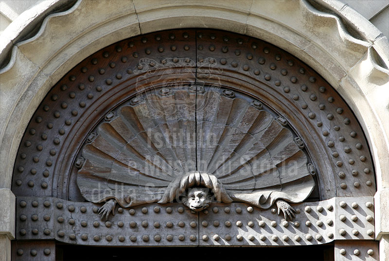 Sculptural decoration above the front door of the Casino Mediceo di San Marco, today the seat of the Corte d'Assise e d'Appello in Florence.