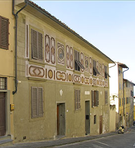 Veduta della Casa di Galileo in Costa San Giorgio a Firenze.