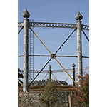 Forme gasmeter of Florence: detail of the metal boundary structure.