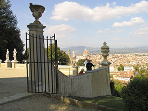Scorcio del Belvedere del Giardino di Palazzo Mozzi Bardini, Firenze.