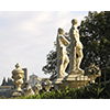 Garden of Palazzo Mozzi Bardini, Florence: the statues on the Belvedere.