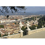 Panoramic view of Florence from the Belvedere in the Garden of Palazzo Mozzi Bardini.