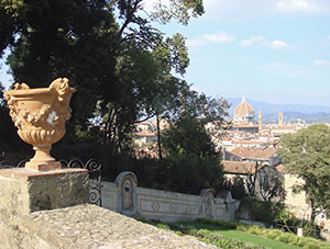Scorcio del centro di Firenze visto dal Giardino di Palazzo Mozzi Bardini.
