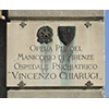 Ex Ospedale Psichiatrico di San Salvi a Firenze: plaque indicating the Ex Ospedale Psichiatrico "Vincenzo Chiarugi" placed at the entrance to today's health-care facility.