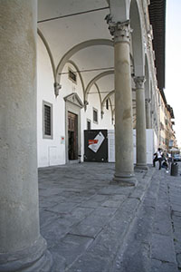 View of the loggia of the building known as "delle Leopoldine", seat of the Museo Nazionale Alinari della Fotografia, Florence.