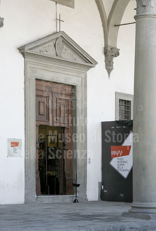 Entrance to the building known as "delle Leopoldine", the seat of the Museo Nazionale Alinari della Fotografia, Florence.