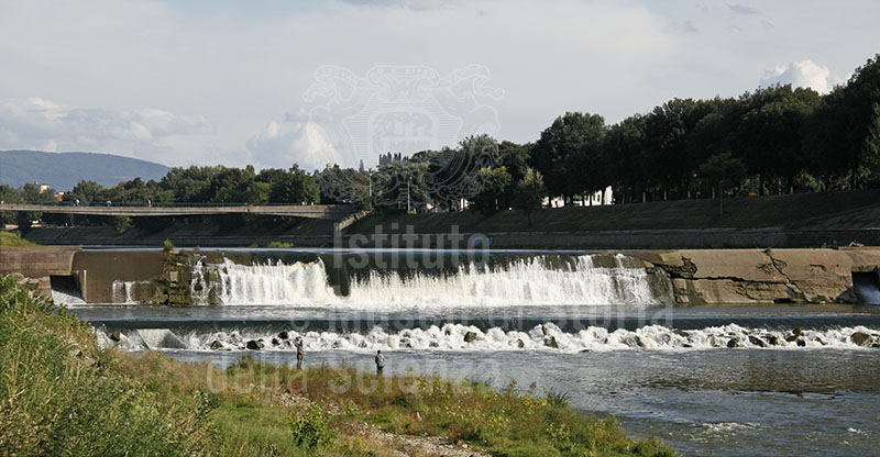 Weirs on the Arno River, Parco delle Cascine, Florence.