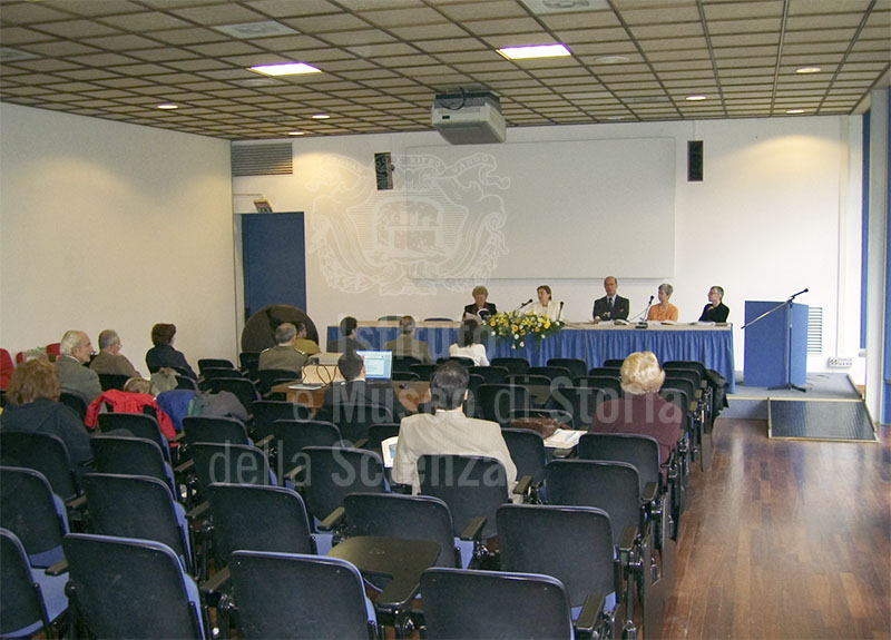 Conference room of the Museum of Natural History of the Mediterranean during a conference, Livorno.