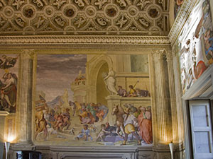 Alessandro Allori, "Sifax, king of Numidia, receives Scipion", Leone X room, Villa Ambra, Poggio a Caiano.
