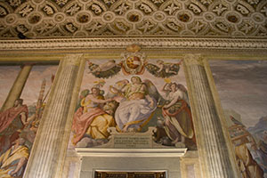 Fresco by Alessandro Allori, Leone X room, Villa Medicea Ambra, Poggio a Caiano.