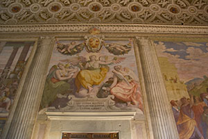 Fresco by Alessandro Allori, Leone X room, Villa Ambra, Poggio a Caiano.
