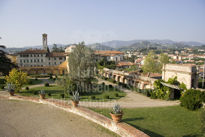Panoramic view from the garden of Villa Ambra, Poggio a Caiano.