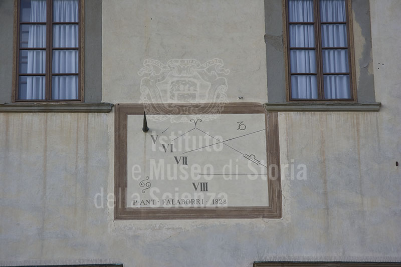 Sundial placed on the posterior faade of Villa Ambra, Poggio a Caiano.