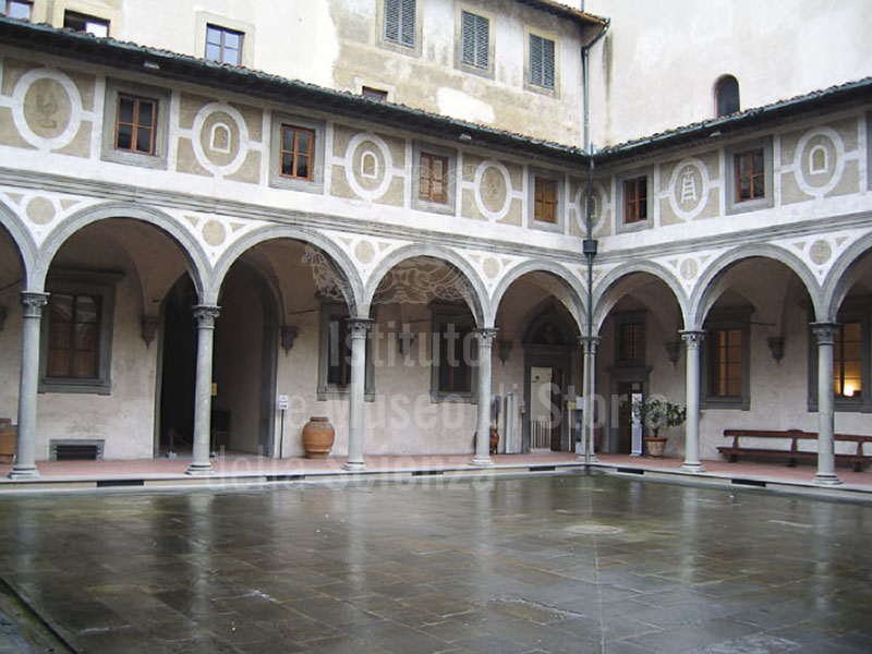 Main courtyard of the  Hospital of the Innocent, Florence.