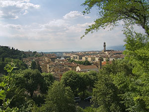 Panorama di Firenze dal Giardino delle Rose.