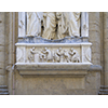 Tabernacolo dei Santi Quattro Coronati, bassorilievo raffigurante i santi nei lavori legati all'Arte del costruire, Nanni di Banco, 1408, Orsanmichele, Firenze.