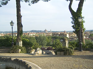 View of Florence from the Orti del Parnaso Garden.