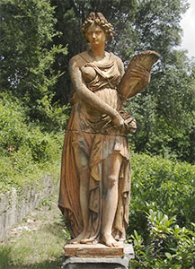 Female statue in terracotta, Stibbert Garden, Florence.
