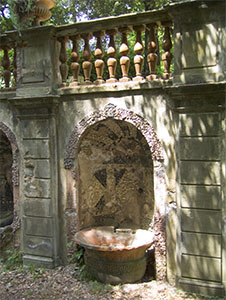 Detail of fountain, Stibbert Garden, Florence.